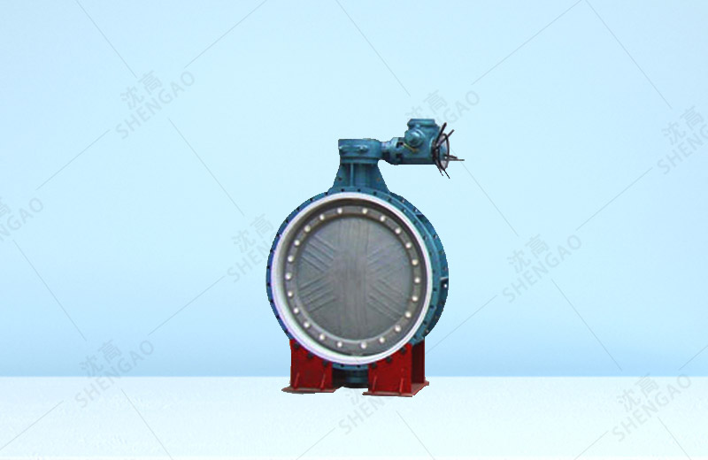 Large lined butterfly valve